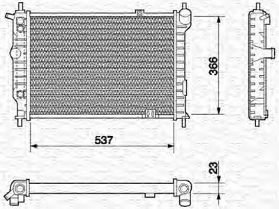MAGNETI MARELLI 350213586000 -  Радиатор, охлаждение двигателя